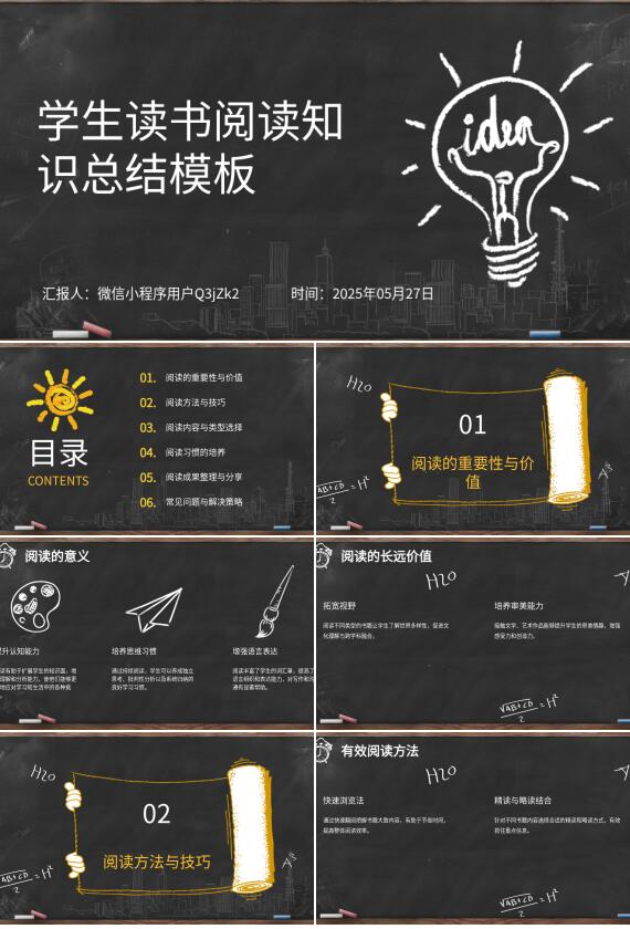 AI生成阅读总结PPT