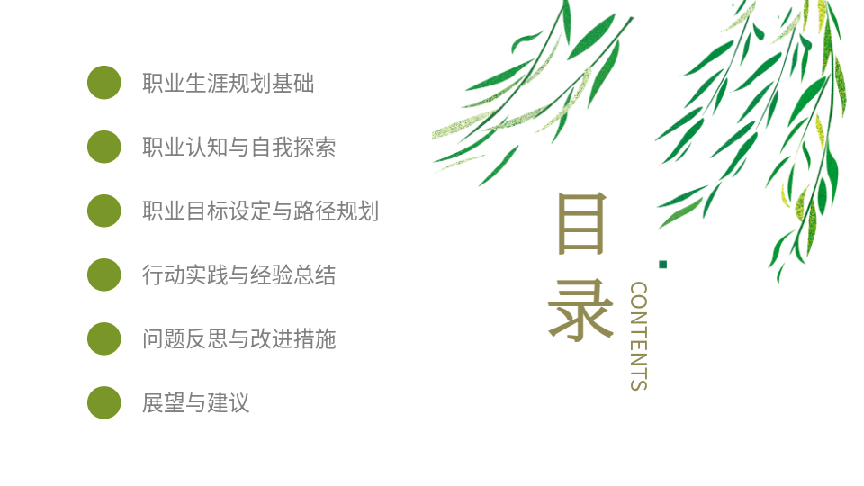 AI一键生成大学生职业生涯规划PPT