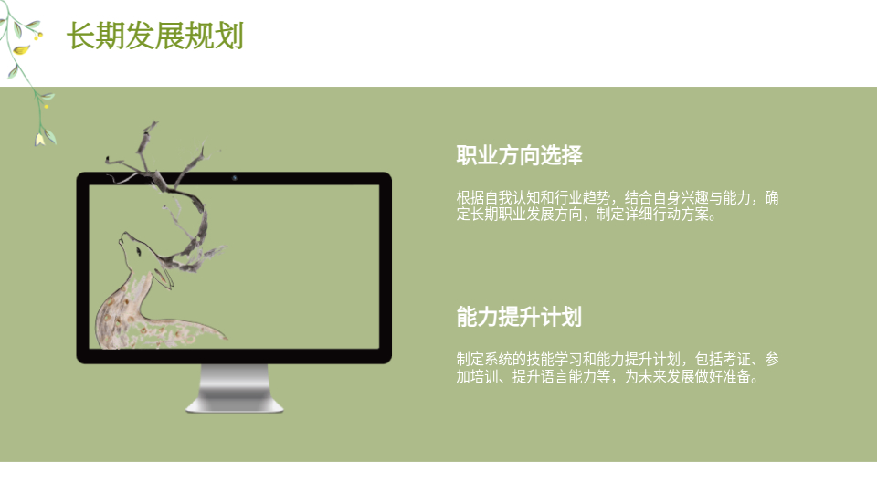 AI一键生成大学生职业生涯规划PPT