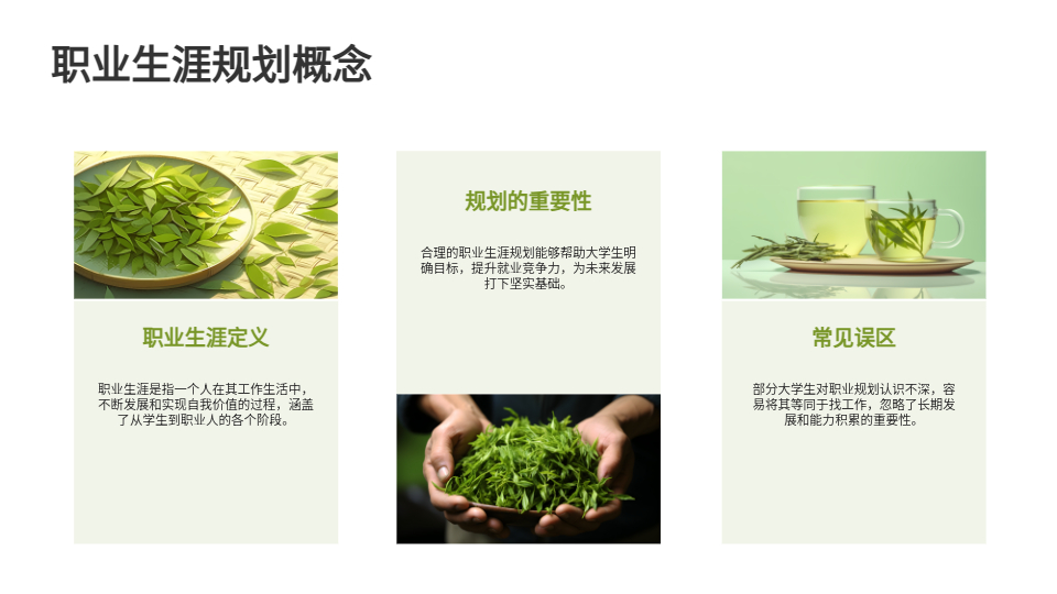 AI一键生成大学生职业生涯规划PPT
