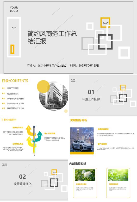 AI一鍵生成商務(wù)工作總結(jié)匯報(bào)PPT