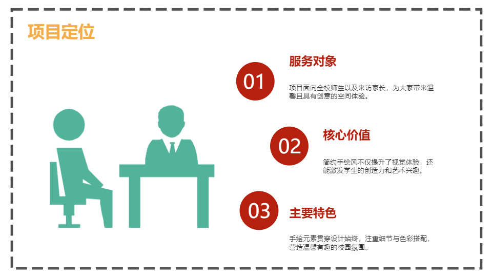 AI一鍵生成手繪風學校項目介紹PPT