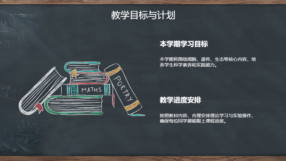 AI一键生成生物学科开学第一课PPT