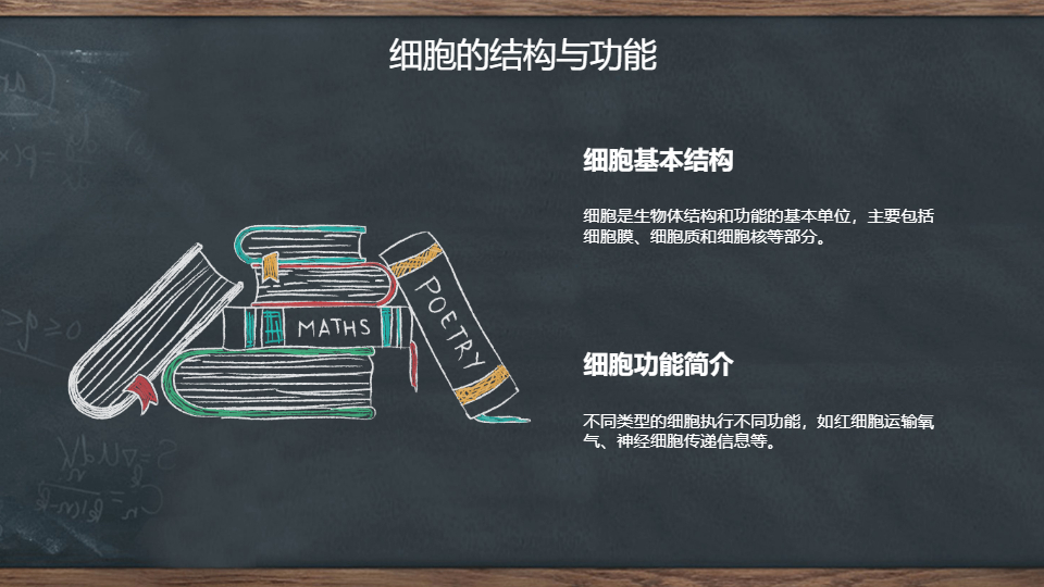 AI一键生成生物学科开学第一课PPT