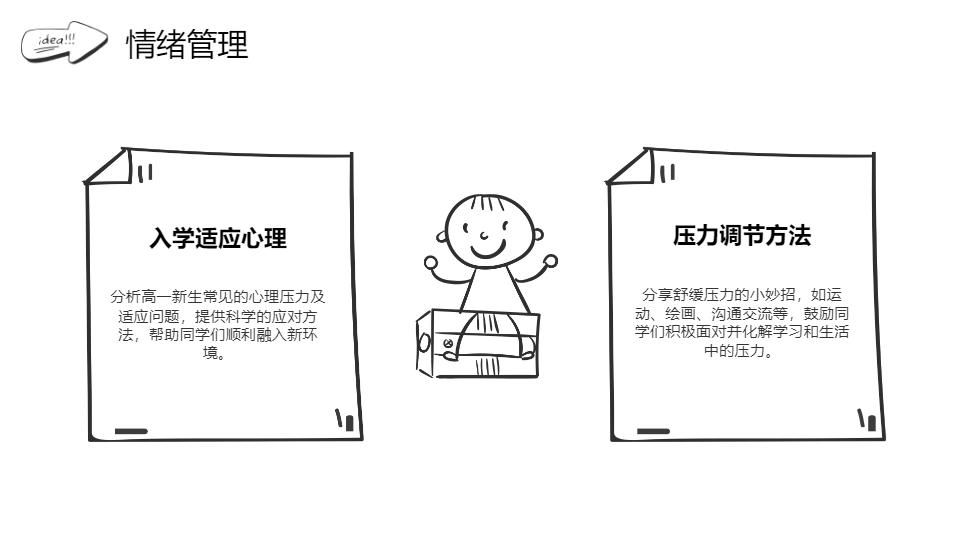 AI一键生成手绘风高中中学开学第一课PPT