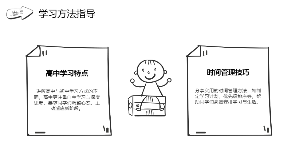 AI一键生成手绘风高中中学开学第一课PPT