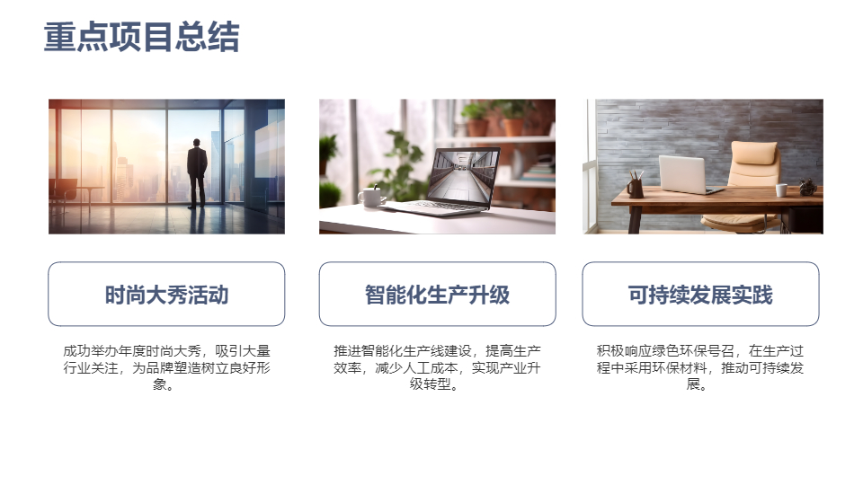 AI一键生成简约时尚公司工作汇报PPT