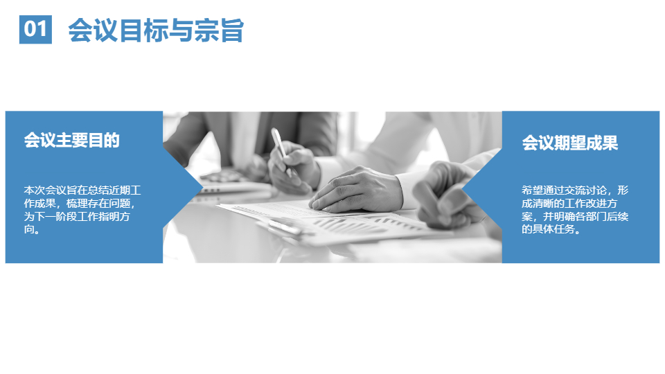 AI一鍵生成簡約商務(wù)工作會議總結(jié)匯報PPT