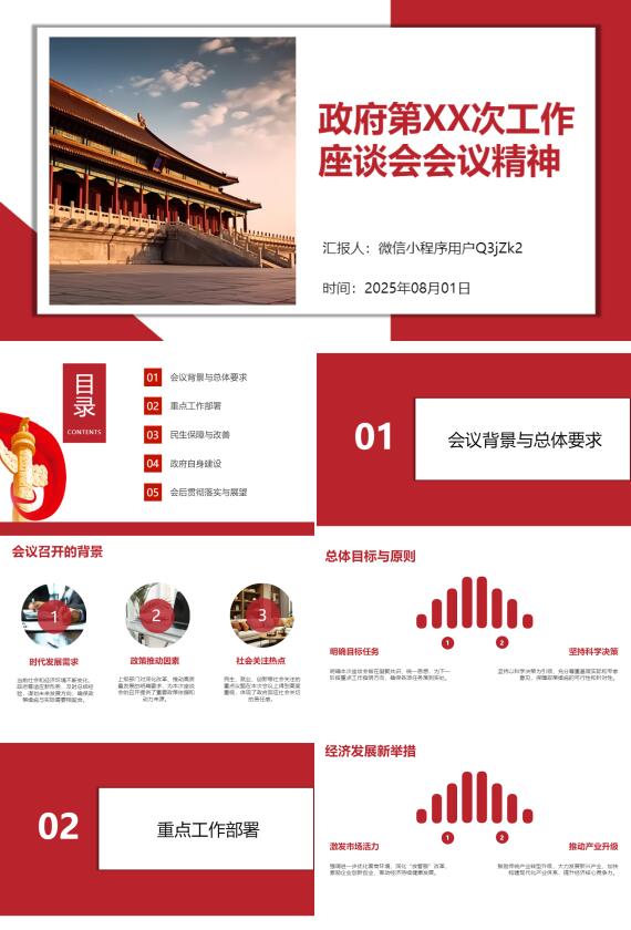 AI一鍵生成政府工作座談會(huì)會(huì)議精神PPT