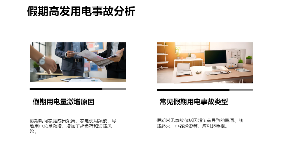 AI一键生成假期安全用电防范措施PPT