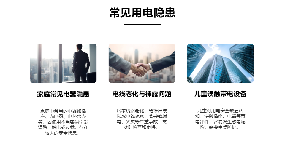 AI一键生成假期安全用电防范措施PPT
