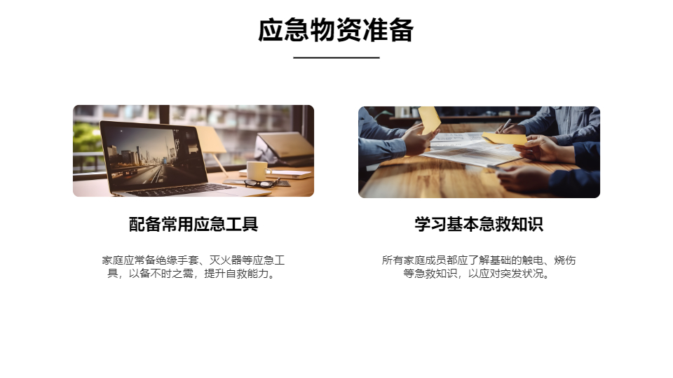 AI一键生成假期安全用电防范措施PPT