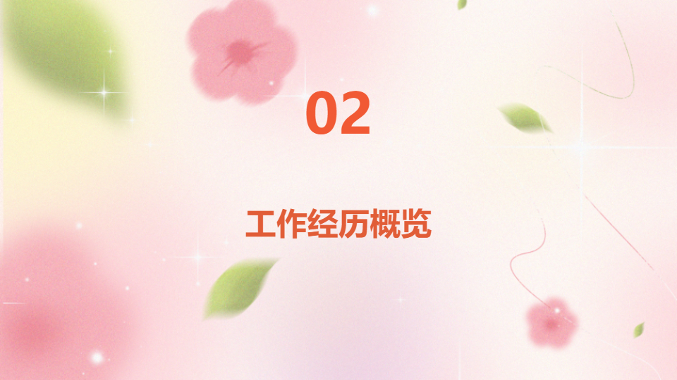 AI一键生成清新个人简介花朵PPT