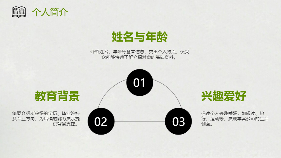 AI一键生成小清新个人简介工作总结PPT