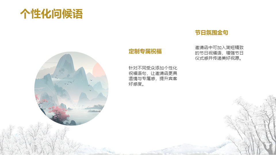 AI一键生成简约圣诞节邀请函PPT