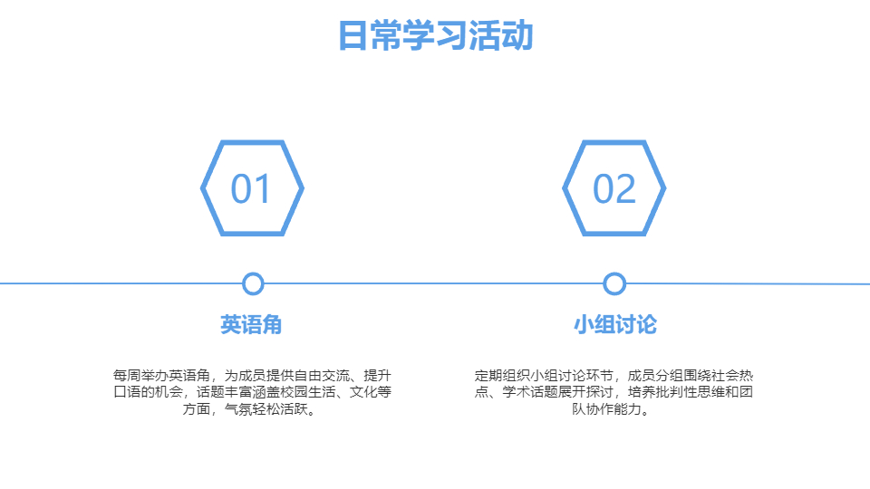 AI一键生成大学生英语社团招募迎新宣传PPT