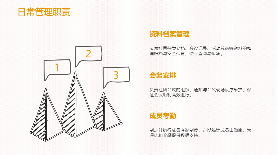 AI一键生成卡通大学生社团部门职责条例PPT