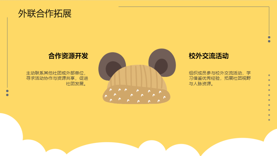 AI一键生成卡通大学生社团部门职责条例PPT