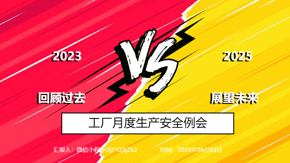 AI一键生成工厂月度生产安全例会PPT