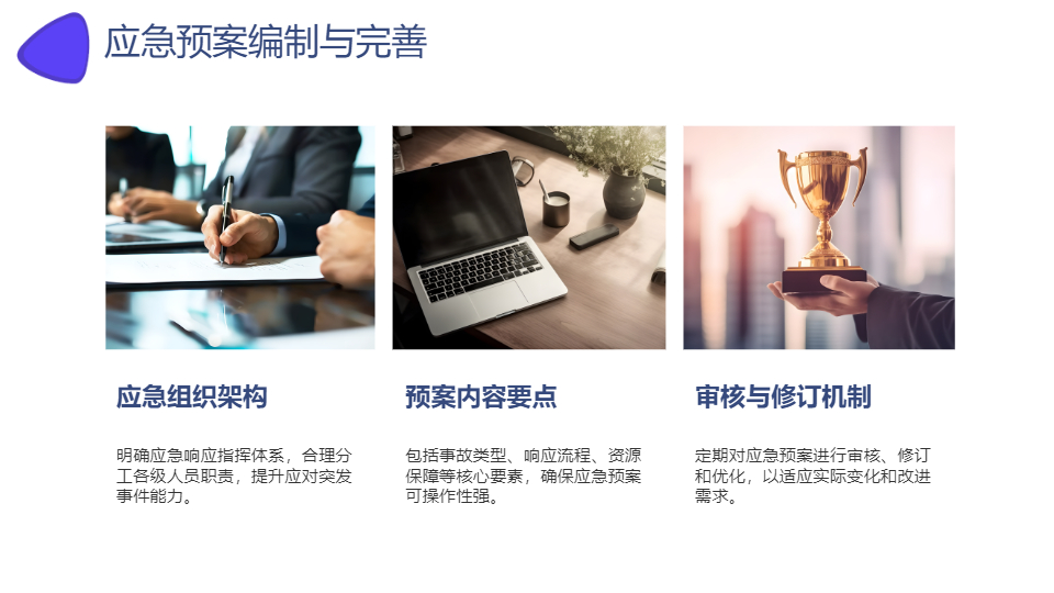 AI一键生成几何简约项目内部安全生产资料PPT