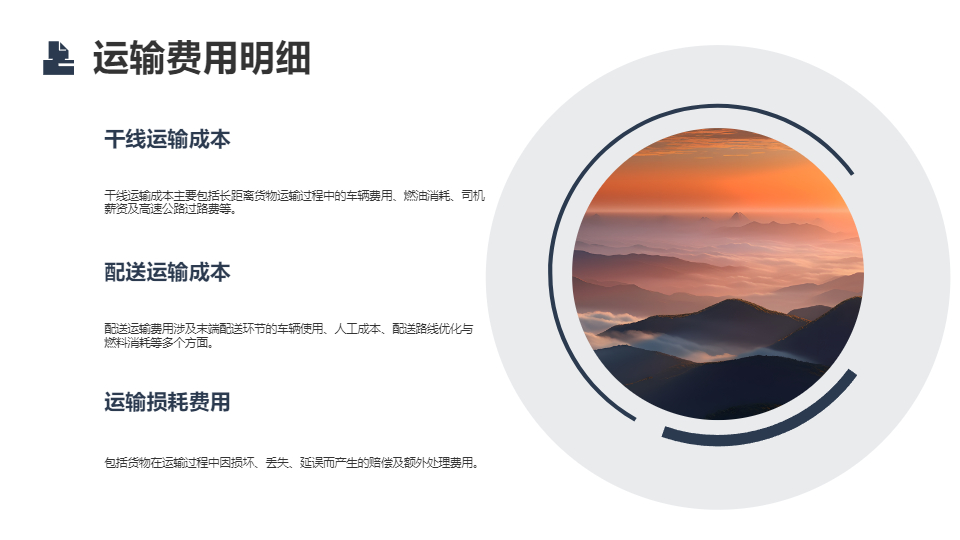 AI一键生成物流项目费用分析报告PPT