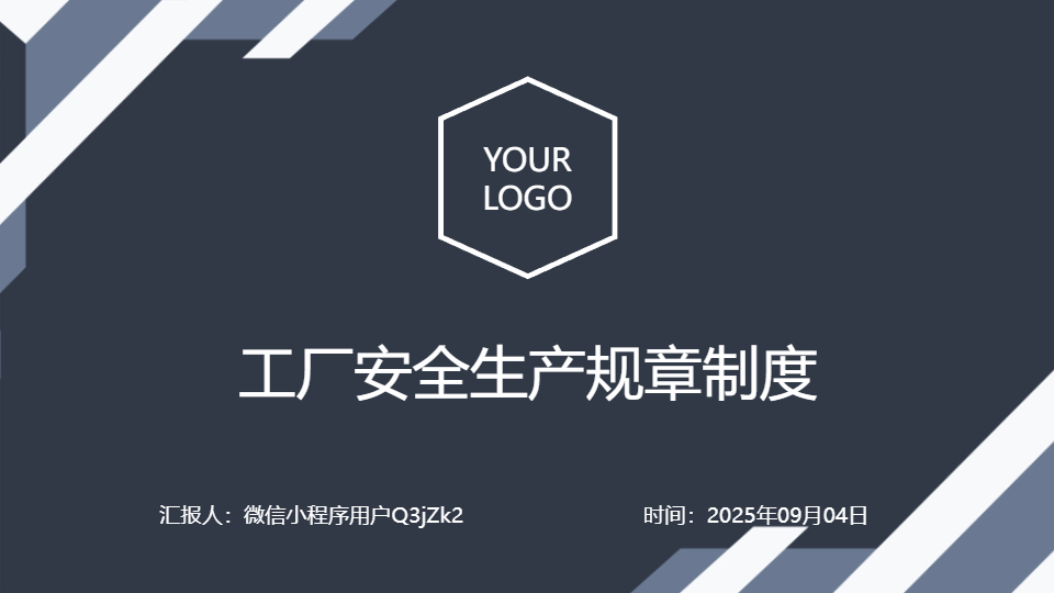 AI一键生成公司企业安全生产规章制度PPT