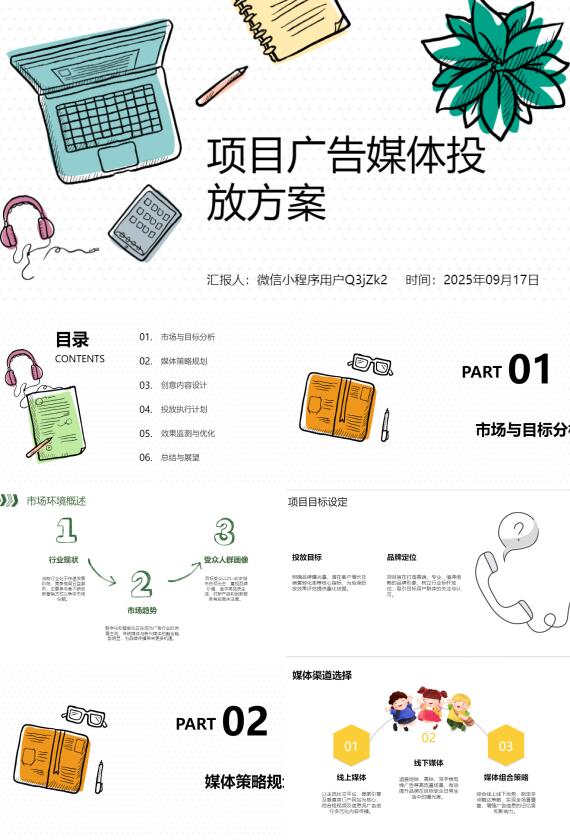 AI一键生成项目广告媒体投放方案PPT