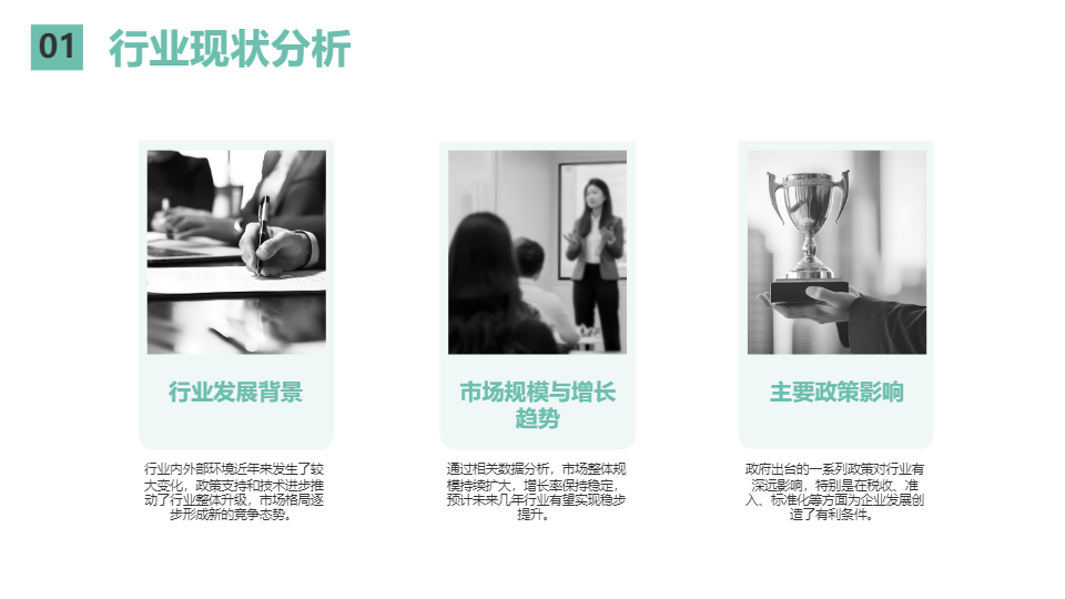 AI一键生成商业项目市场调研分析报告PPT