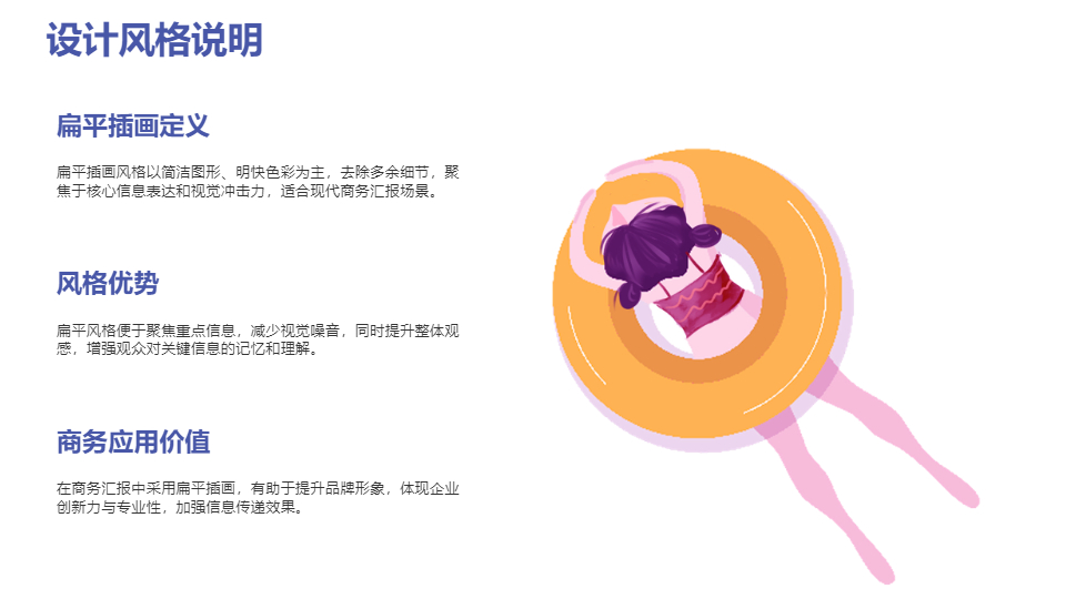 AI 一键生成插画扁平风商务工作汇报PPT