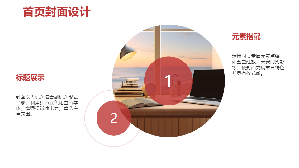AI一键生成红色简约国庆节PPT