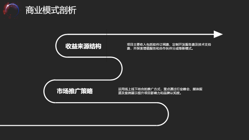AI一键生成星空科技感商务项目总结PPT
