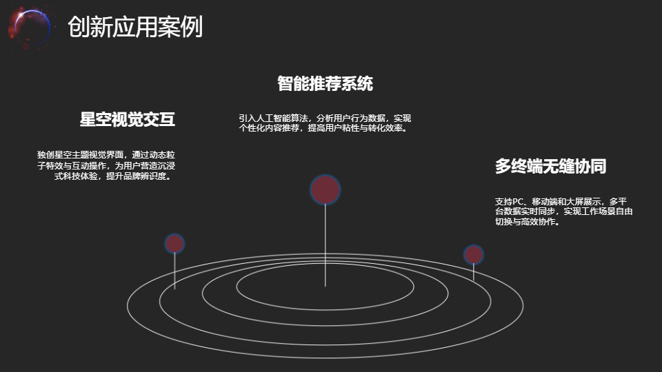 AI一键生成星空科技感商务项目总结PPT