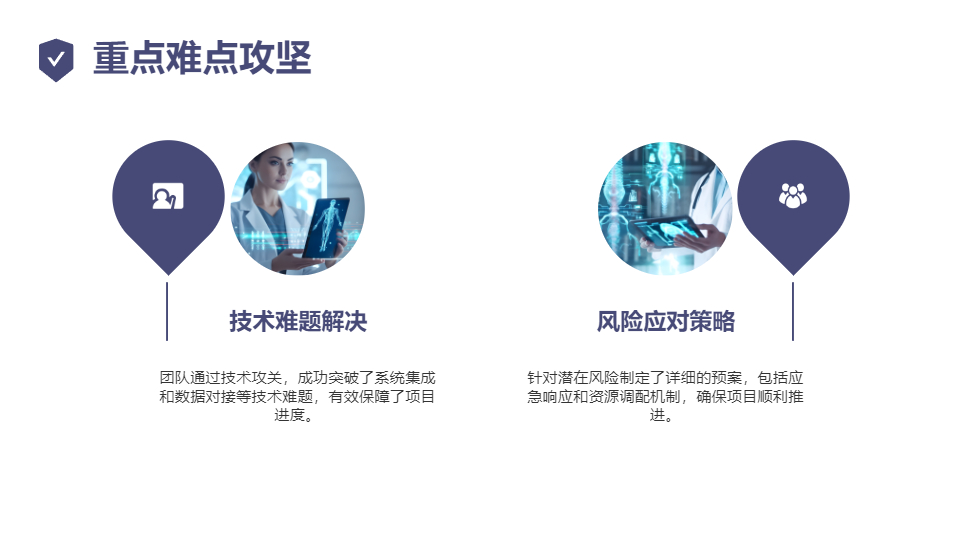 AI一键生成扁平几何风商务项目工作总结PPT