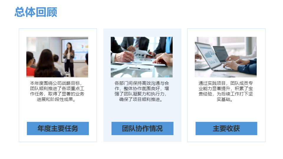 AI一键生成简约商务工作总结PPT