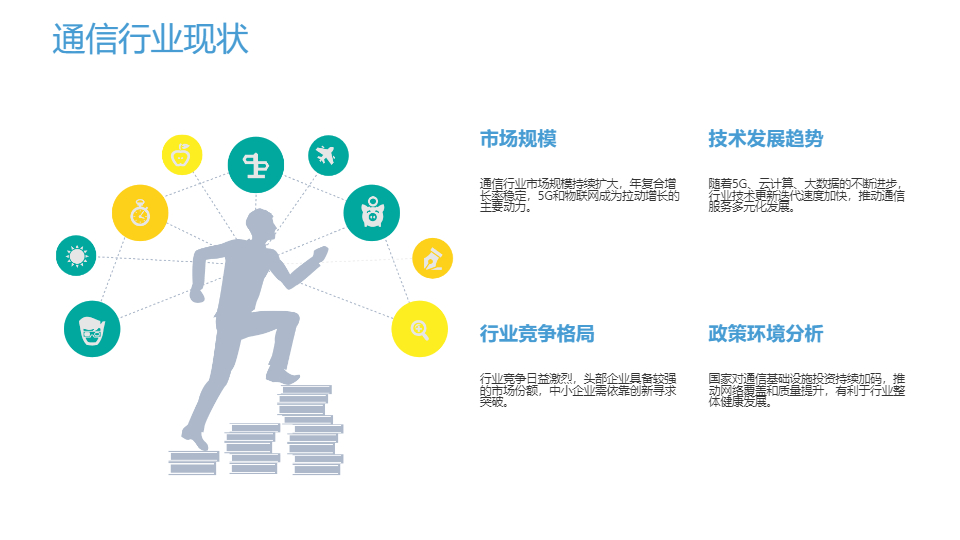 AI一鍵生成多彩通信行業(yè)商業(yè)計劃書PPT